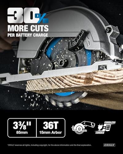 CRALY 3-38 Inch 36 Teeth Circular Saw Blade 3-Pack