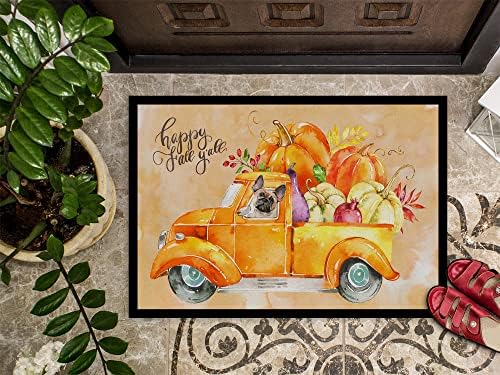 Carolines Treasures Fall Harvest Fawn French Bulldog Doormat 24x36