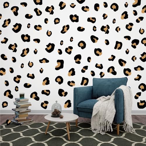 12 Sheets 348 Pcs Leopard Print Wall Decals