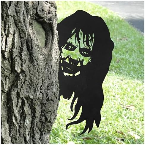 Halloween Witch Metal Garden Stake Decor