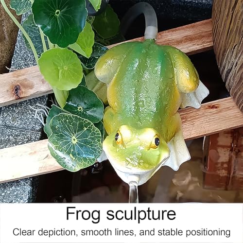 Resin Frog Water Spitter Statue for Outdoor Garden