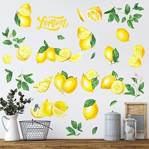 Epakh 41 Piece Lemon Wall Stickers Peel and Stick Decor