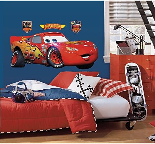 RoomMates Disney Pixar Cars Lightning McQueen Peel and Stick Wall Decals