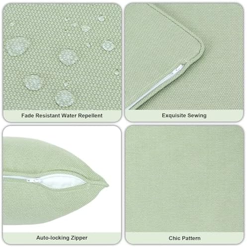 Pcinfuns Light Green 20x12 Inch Lumbar Pillows 2 Pack