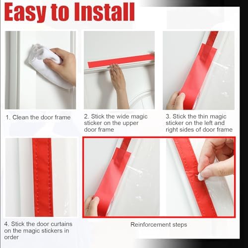 Preboun 3 Piece Magnetic Dust Barrier Door Kit