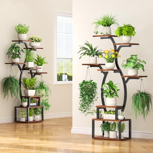 Uneedem 8 Tier Plant Stand with Grow Light