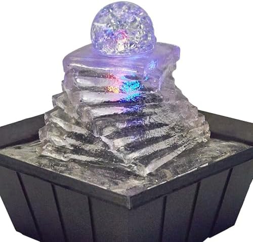 Elegant 8 Inch Indoor Water Fountain with LED Light