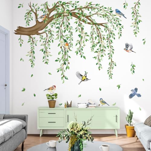 Decalmile Large Hanging Vine Wall Decals