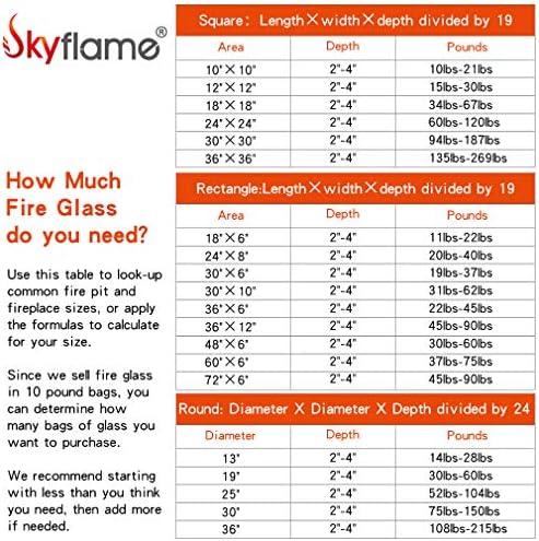Skyflame 10-Pound Fire Glass Beads for Fire Pit Fireplace Landscaping