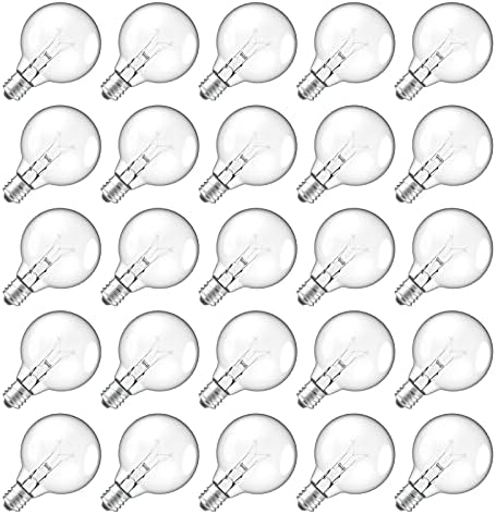 Meconard G40 Replacement Light Bulbs 5 Watt Warm White 25 Pack