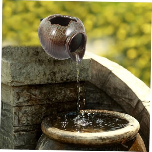 Ceramic Jar Solar Fountain Garden Decor