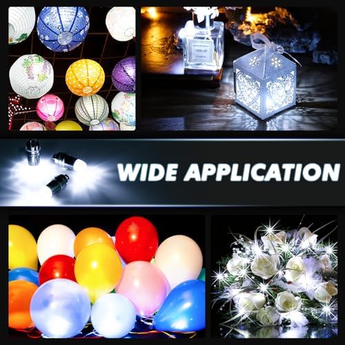LIHAO 24 LED Battery Operated White Party Light Bulbs