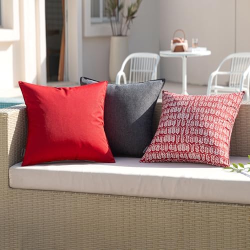 MIULEE Outdoor Set of 2 Waterproof Throw Pillows
