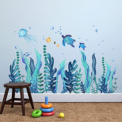 Tenare 5 Sheet Ocean Sea Turtle Wall Decals Stickers for Bedroom