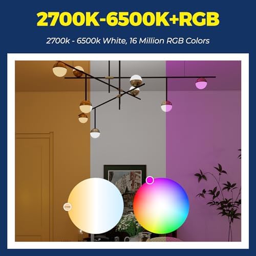 E12 Smart Light Bulbs 50W Equiv with Voice Control