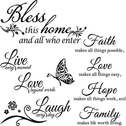 Zonon 3 Sheet Inspirational Wall Decals