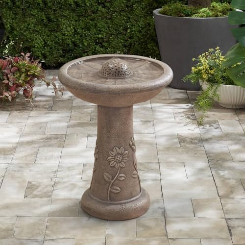 John Timberland Missy Sunflower Outdoor Birdbath