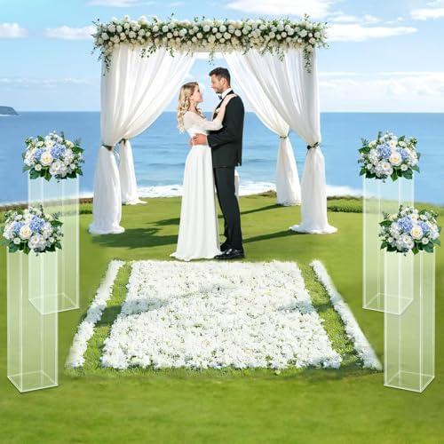 2PCS Acrylic Pedestal Display for Weddings and Parties