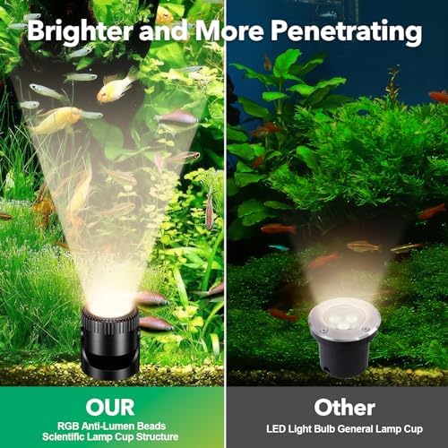 POPOSOAP Solar Pond Lights with 3 Brightness Modes