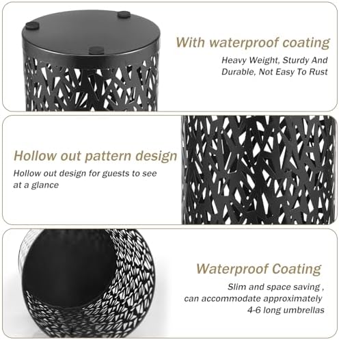 Stylish Metal Umbrella Stand Rack with Hollow Design