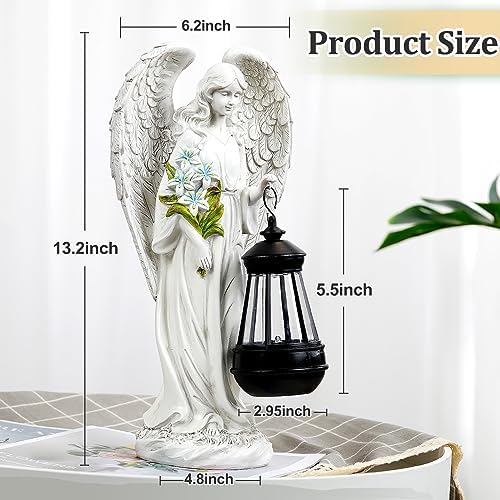 Solar Angel Outdoor Garden Decor Statues 132 Inches