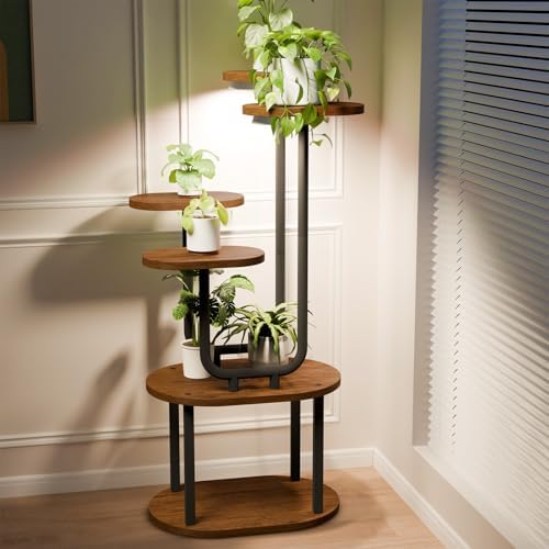 6 Tier Indoor Plant Stand with Grow Lights