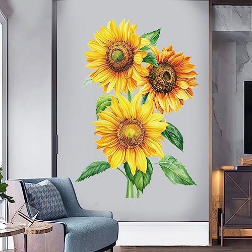 Flenlow Wall Stickers Sunflower Quote Design