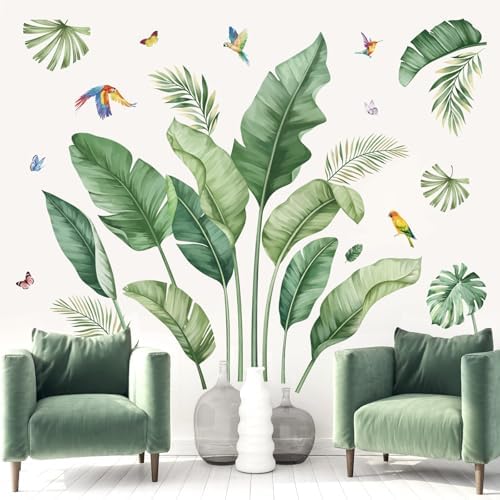 Decalmile Tropical Palm Wall Decals for Home Decor