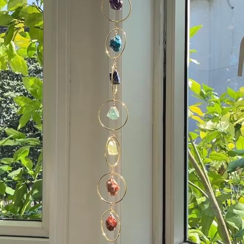 Healing Crystal Energy Wind Chime with 7 Colors
