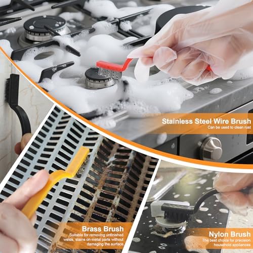 Upgraded Razor Blade Scraper with 10 Blades and 3 Wire Brushes