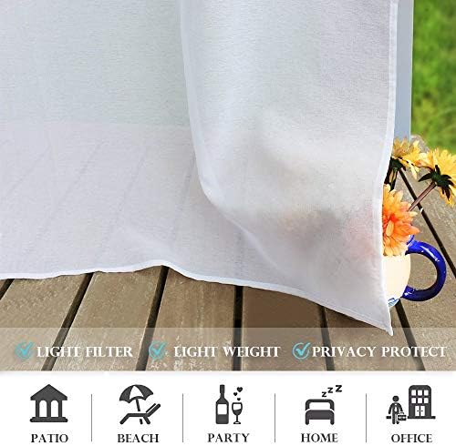 RYB HOME 2 Panels Pergola Curtains
