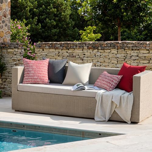MIULEE Outdoor Set of 2 Waterproof Throw Pillows