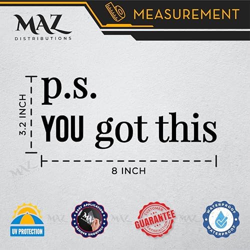 MAZ DISTRIBUTIONS - PS You Got This Mirror Sticker