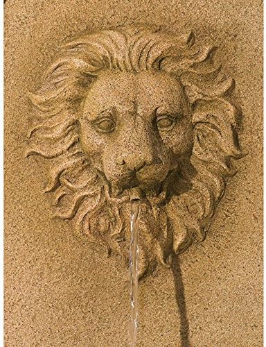 Royal Savanna Lion 58 High Faux Stone Floor Fountain with Light