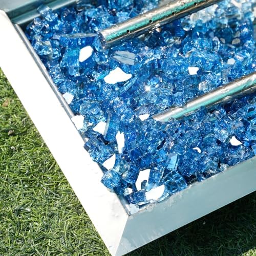 Skyflame Fire Pit Glass Rocks 15 LB Pacific Blue Reflective