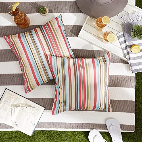 DII Summer Stripe Throw Pillow Covers Set of 2 18x18