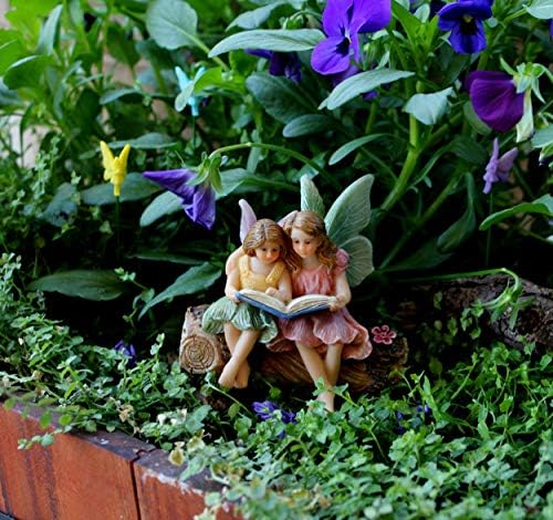 PRETMANNS Fairies for Fairy Garden - 2 Sitting Sisters