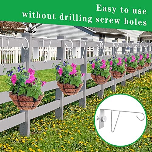 Moonoom 4 Pcs Adjustable Vinyl Fence Hooks