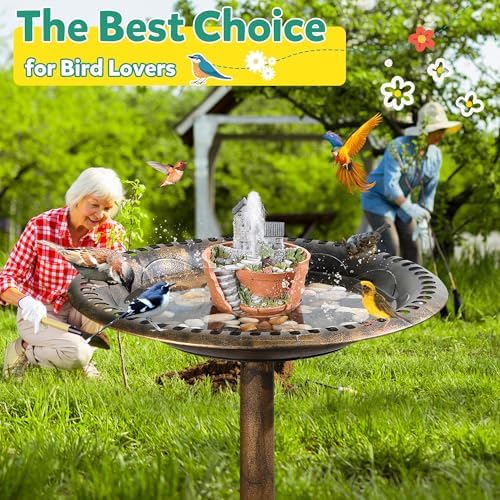 Saillong Bird Bath Fountain with Pump