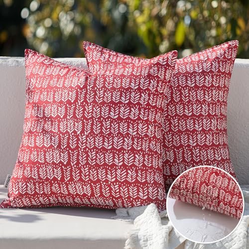 MIULEE Outdoor Set of 2 Waterproof Throw Pillows