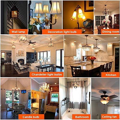 LiteHistory E12 Dimmable 6W LED Bulb 12 Pack
