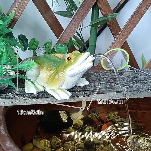 Resin Frog Water Spitter Statue for Outdoor Garden