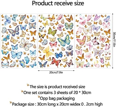 Glow in the Dark Butterfly Wall Decals Set
