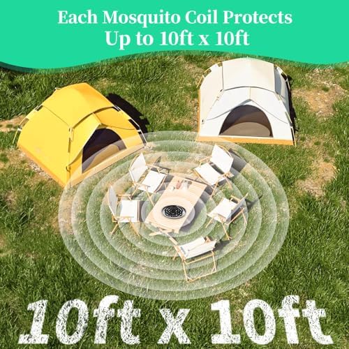 16 Pack Natural Mosquito Coils with Holder and 6 Stands