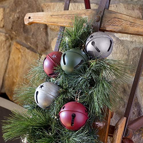 Haute Decor Jingle Bell Christmas Tree Ornaments 6-Pack Silver