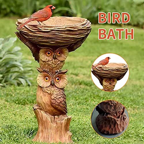 Lovskoo 866 In Bird Bath with Owl Pedestal