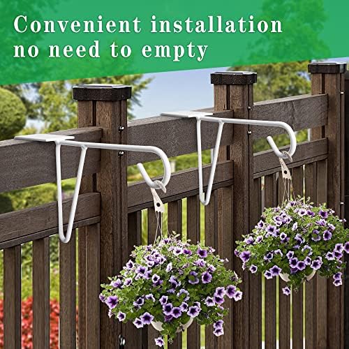 Moonoom 4 Pcs Adjustable Vinyl Fence Hooks
