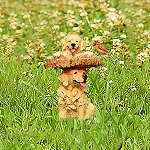 Lovskoo 79 In Resin Bird Bath with Sunflower Design