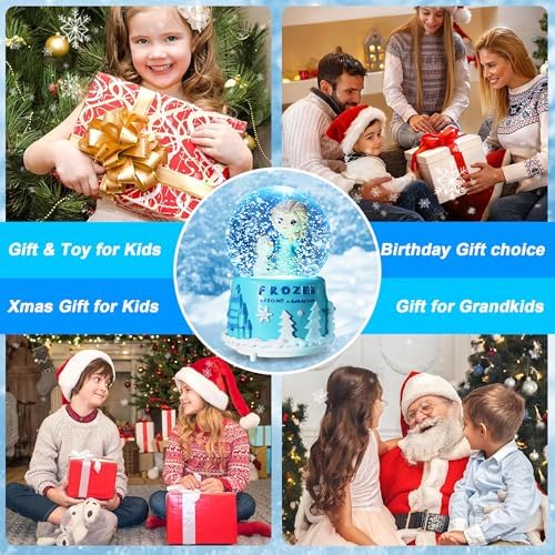 Princess Music Snow Globe with Automatic Snowflakes