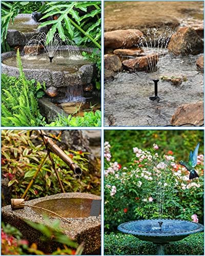 Biling Solar Water Fountain Pump for Bird Bath and Garden
